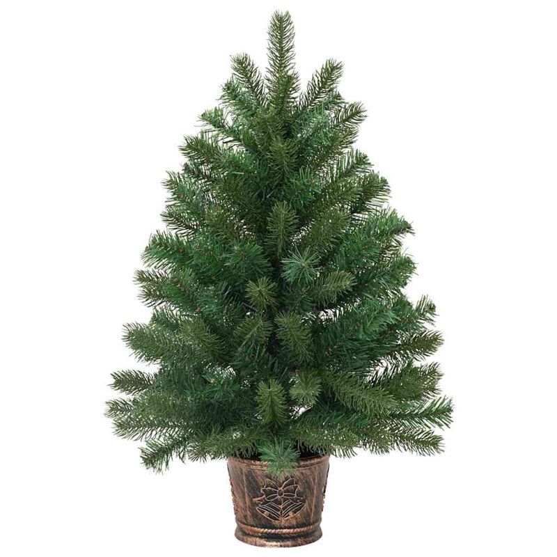 Artificial Christmas Tree with 150 LEDs Green PE and PVC, 90cm H