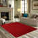 Modern Plush Solid Color Rug - Red, Pet and Kids Friendly Rug. Made in USA, Rectangle, Area Rugs Great for kids, Pets, Event, Wedding 