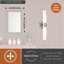 Applique murale contemporaine en nickel satiné pour salle de bain Elliot-458726324