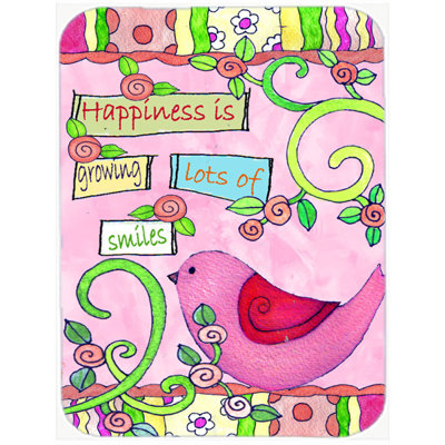 Flower Happiness in Growing Glass Cutting Board