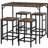 5-Piece Dining Table Set,Table & 4 Stools Set,Space Saving