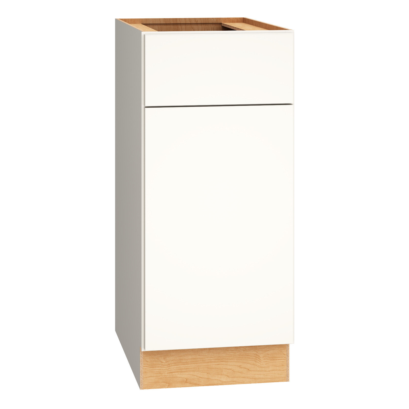 Hampton 36 in. W x 24 in. D x 34.5 in. H Assembled Drawer Base Kitchen  Cabinet in Satin White with Full Extension Glides