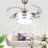 Klaudia 36'' Ceiling Fan with LED Lights Retractable Fan Blade