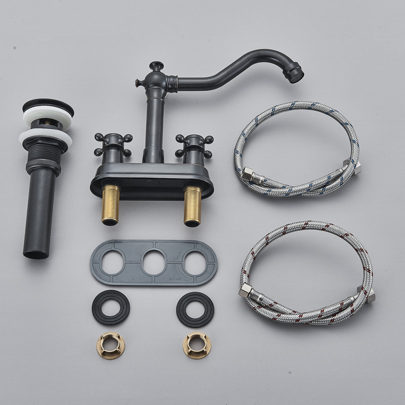 2-handle Bathroom Faucet, Oil Rubber Bronze