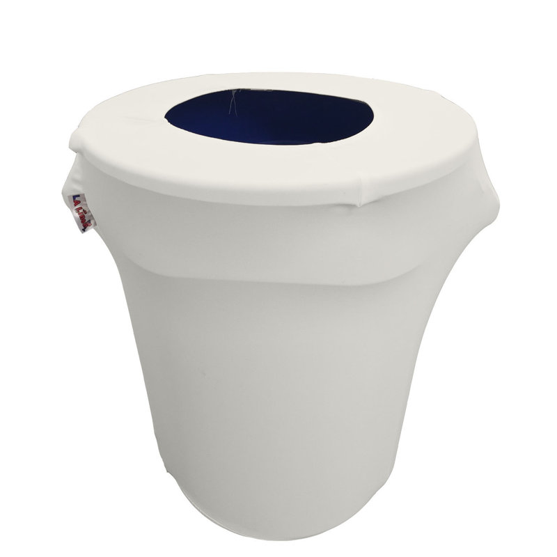 Housse pour poubelle extensible en élasthanne, Blanc