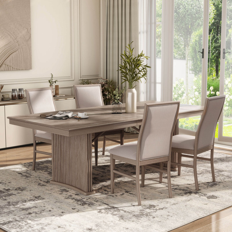 Dugazon Dining Table Set, 5 Pieces: Table, 4 Chairs