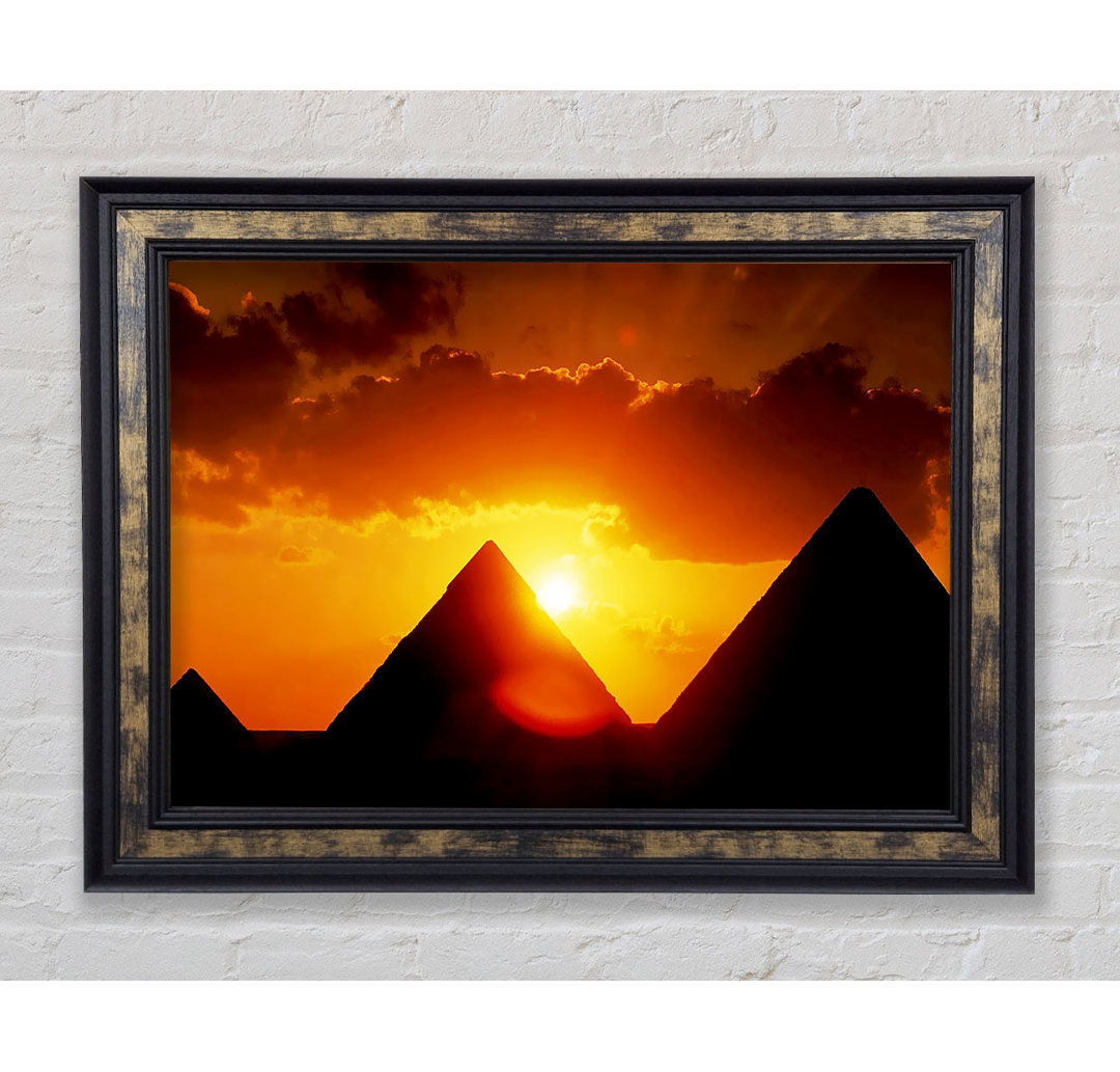 Pyramide Sonnenaufgang - Einzelner Bilderrahmen Kunstdrucke