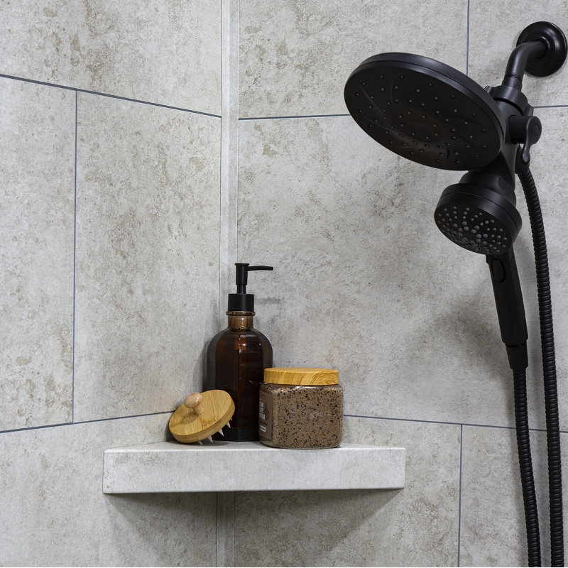 Tablette de coin de douche imperméable en vinyle Palisade, Nuage de pluie