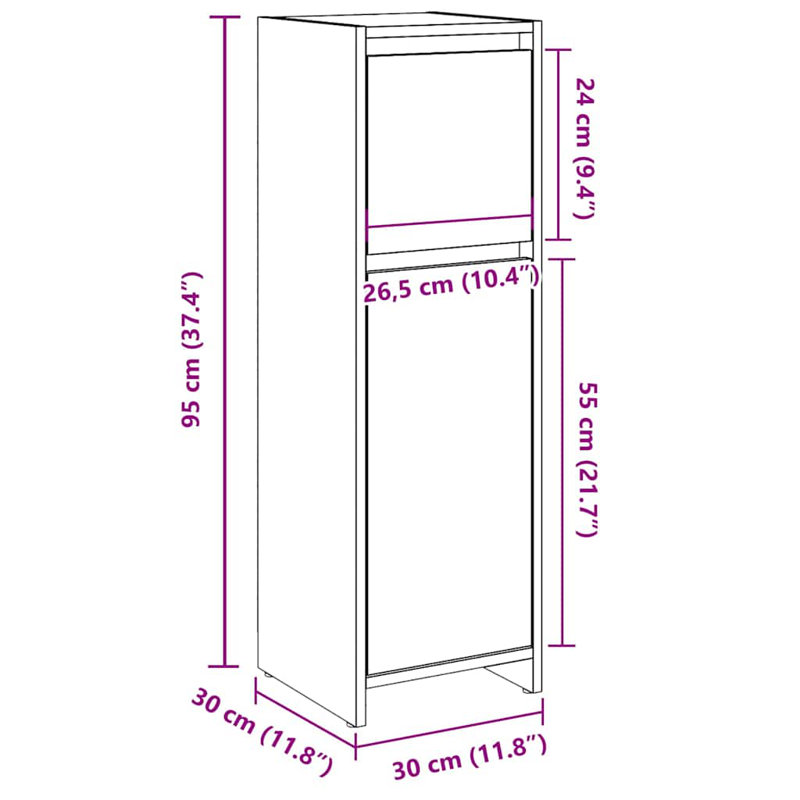 Avrohom Bathroom Cabinet, Artisan Oak