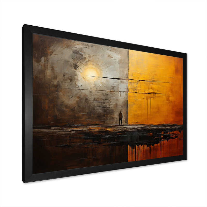 " Judaism Path To Nirvana II ", 34" H x 44" W x 1.5" D, Black Single Picture Framed