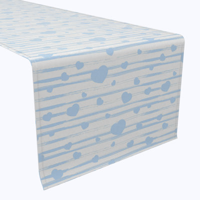 Rectangular Striped Cotton Twill Table Runner