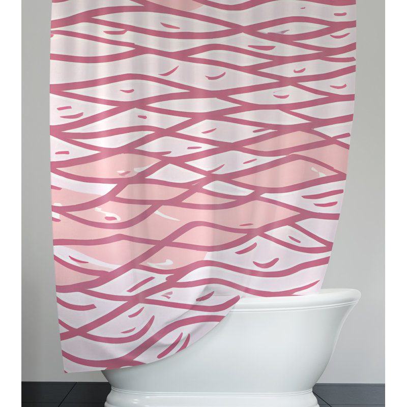 Kourtney Abstract Shower Curtain, 93" H x 70" W