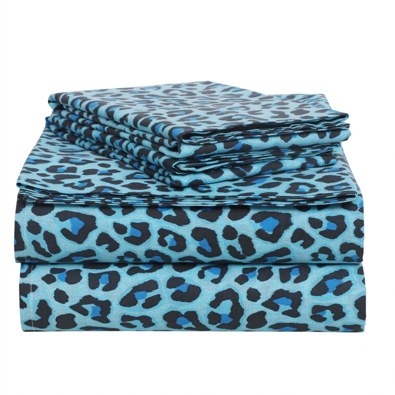 Ensemble de draps 100% coton 144 fils, Grand, Turquoise
