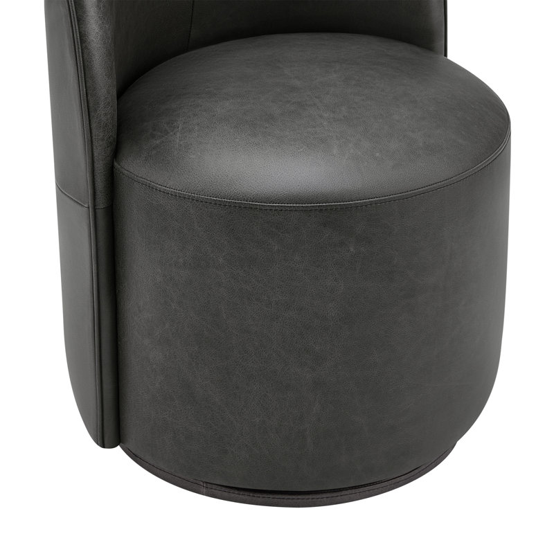 Sharlene Swivel Side Chair, Marseille Black