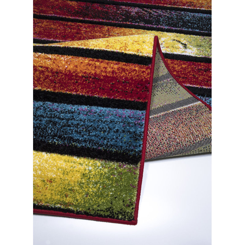 Leoline Striped Indoor / Outdoor Area Rug, Runner 60 x 220cm