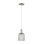 Downtown Urban - voile de mariée - mini-luminaire suspendu à cordon 1 lumière 12 po - finition nickel poli - abat-jour transparent