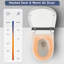 Toilette intelligente pour bidet, couvercle et chasse d'eau à ouverture automatique, bidet plus large, séchage à l'air chaud à l'eau chaude, activation du capteur au pied, distance de détection du Radar, modes de lavage, température réglable, mémo