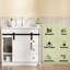 Meuble-lavabo 36 po avec lavabo, meuble-lavabo avec porte de grange coulissante