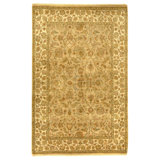 Hand Knotted Wool Oriental Area Rug in Taupe And Ivory
