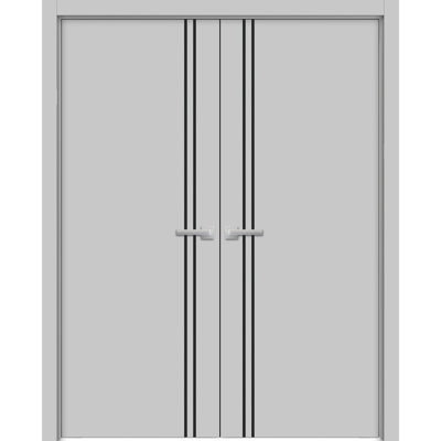 Solid + Manufactured Wood Paneled without Installation Hardware Kit French Doors