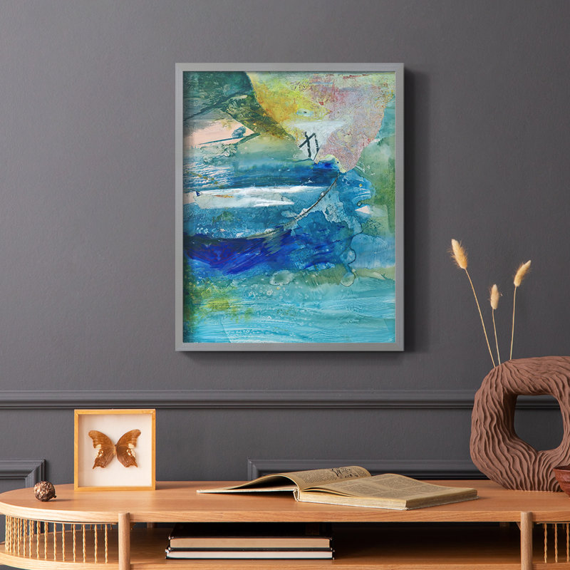 «Spring Winds VII», reproduction encadrée - bois massif, Gris, H 10 po x l 8 po