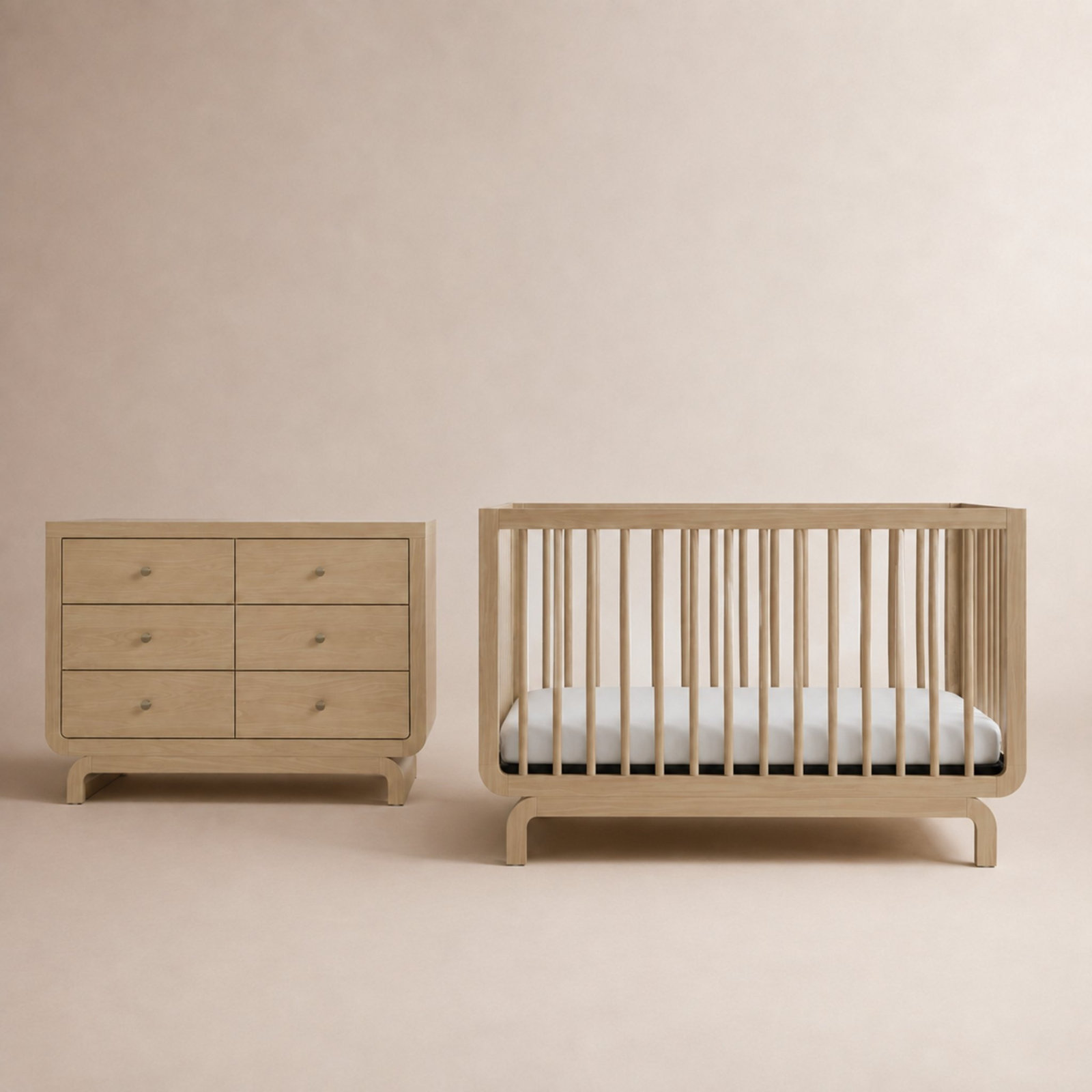 Santorini 2-Piece Nursery Furniture Set, Brown