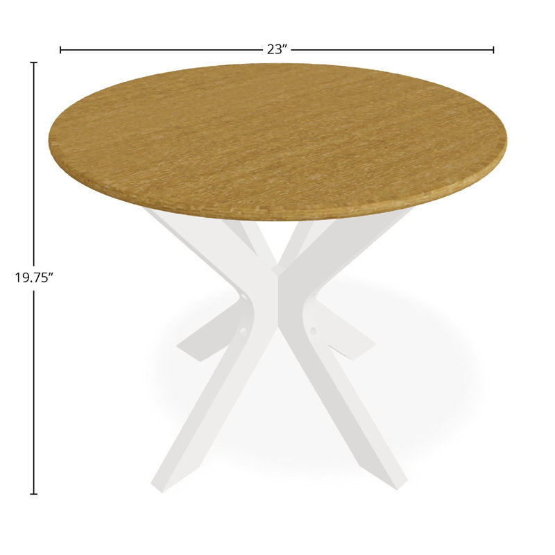Table de bout d'extérieur 23 po, Naturel / neige