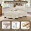 Chaise longue rembourrée en fausse fourrure de lapin blanche avec accoudoirs et coussin-2003802469-2017059311-2003802470