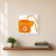 «Retro Téléphone Orange» par Jen Bucheli - Impression sur toile-130881859-130881861