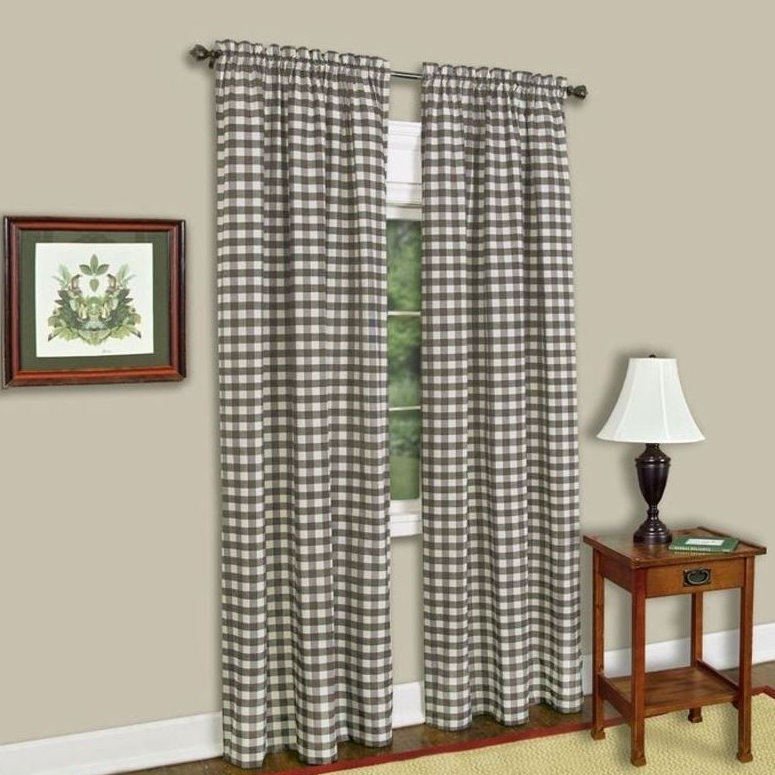 Haylee Semi Sheer Single Curtain Panel, Chocolate, 42" W x 95" L