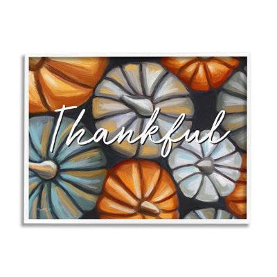 «Autumn Thankful Pumpkins» par Elizabeth Tyndall, impression sur bois