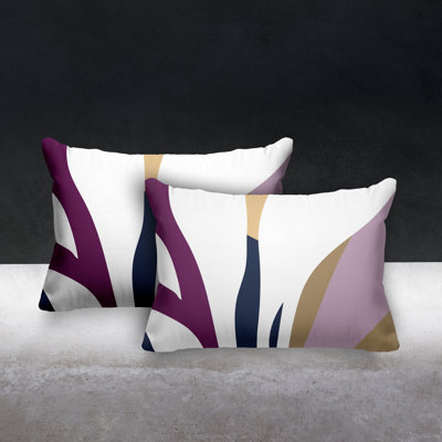 Embroidered Outdoor Reversible Throw Pillow
