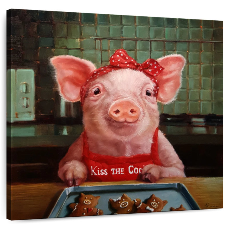 Brampt Gingerbread Pigs, 39" H x 39" W