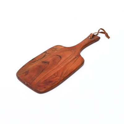 Acacia Wood Paddle Cutting Board Set of 3 | Wooden Chopping Boards with Handle | Natural Finish Serving Boards  | 16.75x7"