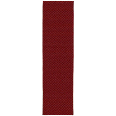 Tapis rouge à motif géométrique touffeté Esther