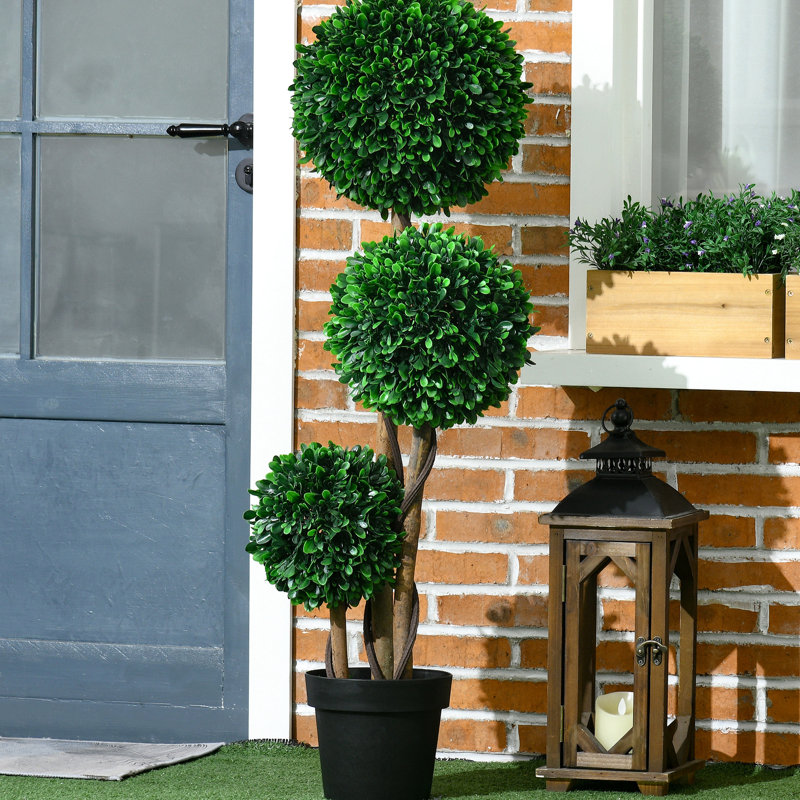 Plante artificielle de 3,5 pi 3 en pot - pour bureau réaliste, sans feuilles d'érosion