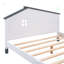 Ensemble de chambre à coucher avec lit plateforme double avec table de chevet et commode de rangement-88097116-88097115
