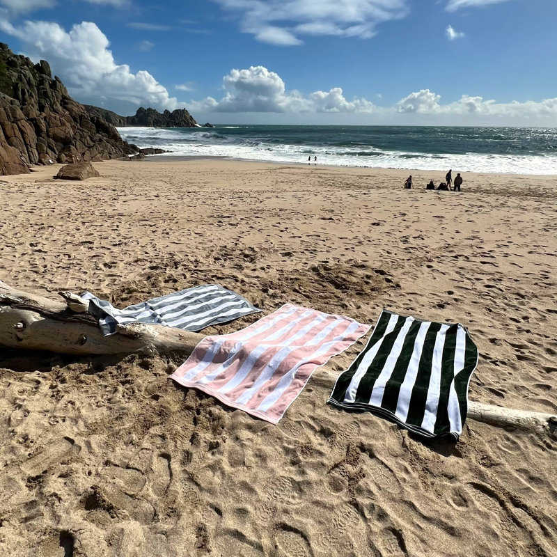 Jorah Large Cabana Stripe Beach Towel, Blush