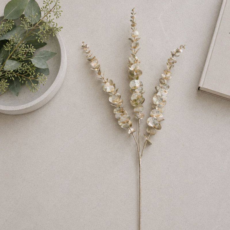 Polyethylene (PE) Eucalyptus Arrangement, Champagne
