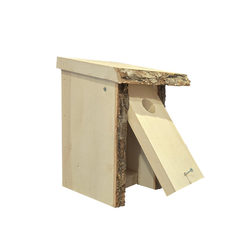 Rustic Bark Edge Lodge Style Birdhouse, Medium
