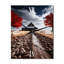 Red Farmhouse Rustic Elegance II - Horloge murale paysage et nature-99631571