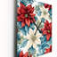 Poinsettia Passion I - Horloge murale florale-689450670