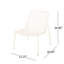 Chaises empilables en fer blanc mat - été agréable, 26 po X P 22,04 po, fer de cour de 7,69 lb