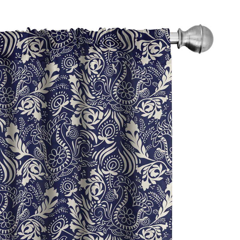 Paire de rideaux semi-transparents Persian, l 28 po x L 84 po