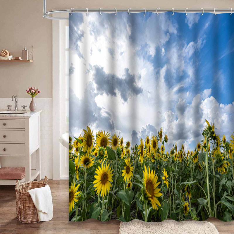 Rideau de douche Sunflower West Lake Park, L 72 po x l 72 po