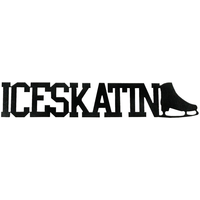 Mot de patinage sur glace, Noir martelé