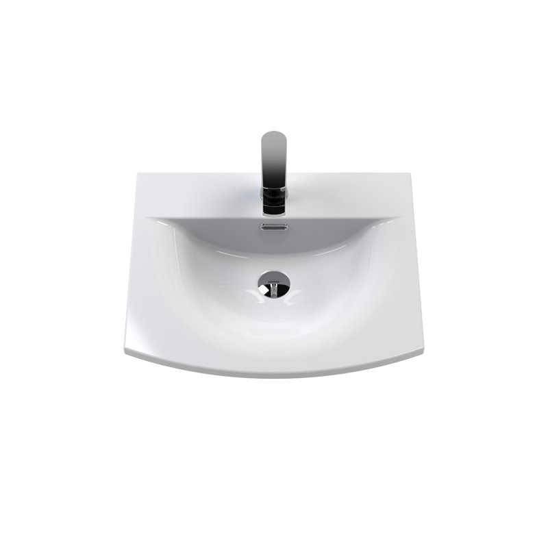 Classique 510mm Single Bathroom Vanity with Drop In Vitreous China Basin, Satin White