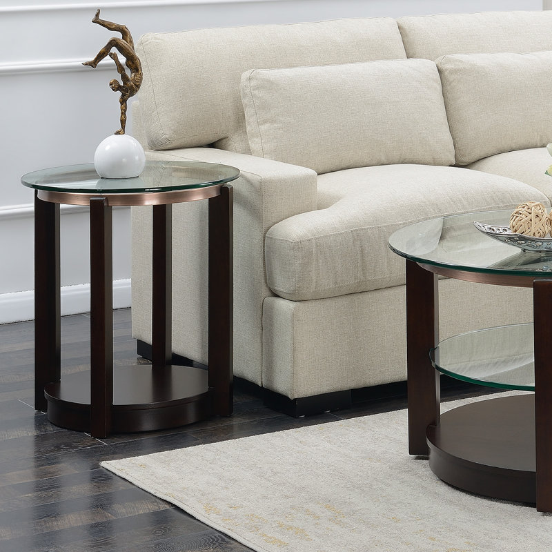 Iversen Glass Top End Table