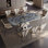 Modern Luxury Stone Rectangular Dining Table Sets