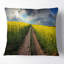 Coucher de soleil sur un canola - paysage imprimé coussin-893774073-893774069